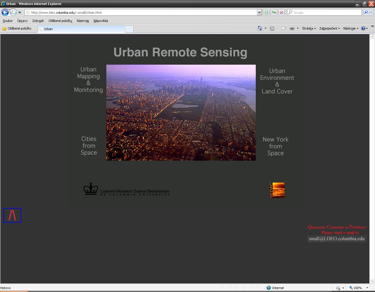 Urban Remote Sensing (Columbia Univ.)